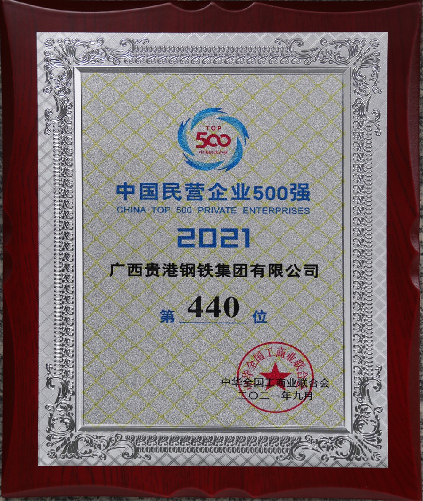 2021年中國(country)民營企業500強第440位.JPG